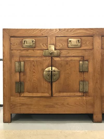 Chinese Elmwood Sideboard Qing Dynasty 19th Century