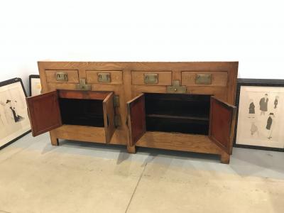 Chinese Elmwood Sideboard Qing Dynasty 19th Century