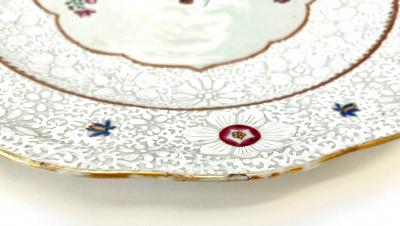 Chinese Export Anglo Indian Market Elephant Mahout Chargers Pair circa 1760