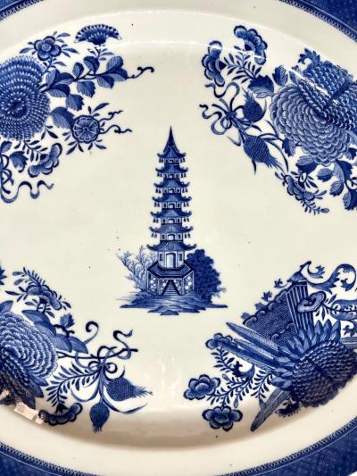 Chinese Export Blue Fitzhugh Platters from the Cabot Perkins Service