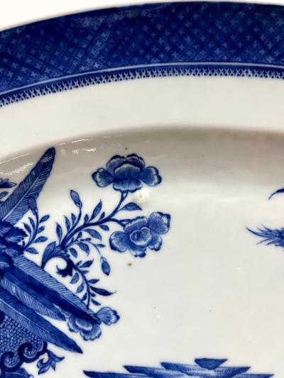 Chinese Export Blue Fitzhugh Platters from the Cabot Perkins Service