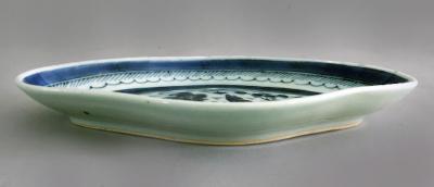Chinese Export Blue and White Lobed Dish