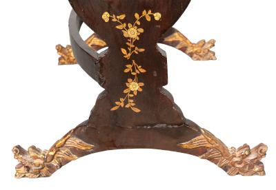 Chinese Export Brown Lacquer Quartetto Tables