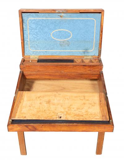 Chinese Export Campaign Camphorwood Box On Stand