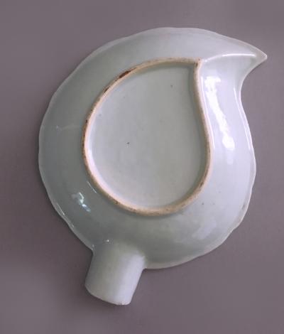 Chinese Export Canton Blue and White Leaf Dish