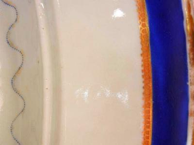 Chinese Export Chop Platter and Strainer Rare Unused Marriage Armorial