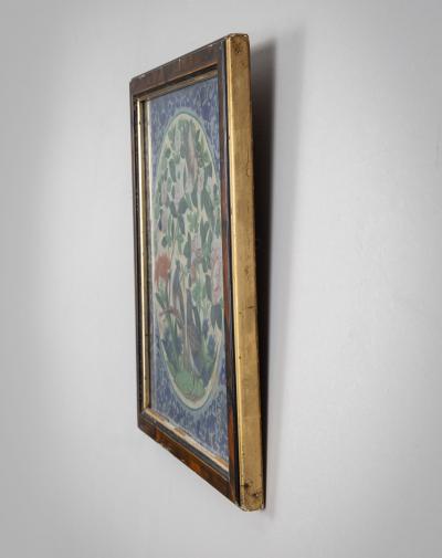 Chinese Export Framed Watercolor of Birds