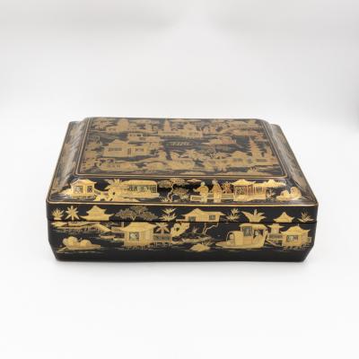 Chinese Export Gaming Box with Chinoiserie Decoration Circa 1890