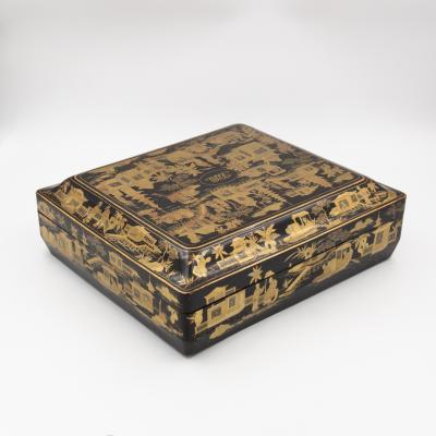 Chinese Export Gaming Box with Chinoiserie Decoration Circa 1890