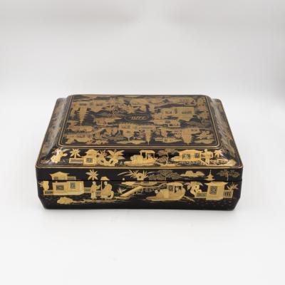 Chinese Export Gaming Box with Chinoiserie Decoration Circa 1890