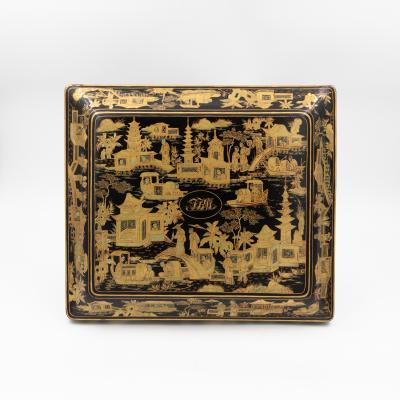 Chinese Export Gaming Box with Chinoiserie Decoration Circa 1890