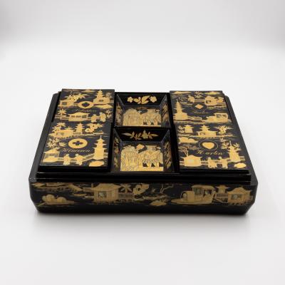 Chinese Export Gaming Box with Chinoiserie Decoration Circa 1890