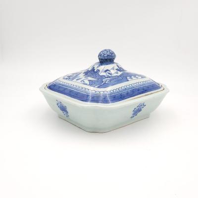 Chinese Export Porcelain Covered Vegetable Dish circa 1870