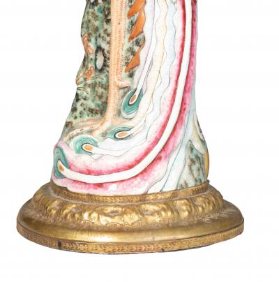 Chinese Export Porcelain Phoenix Table Lamp