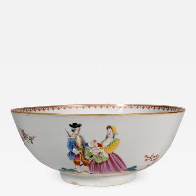 Chinese Export Porcelain Sailors Farewell Return Bowl