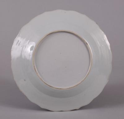 Chinese Export Pseudo Tobacco Leaf Plate c 1770