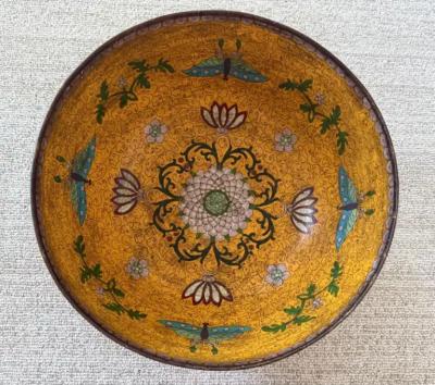 Chinese Export Qing Dynasty Qianlong Large Decorative Cloissone Enamel Bowl