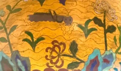 Chinese Export Qing Dynasty Qianlong Large Decorative Cloissone Enamel Bowl