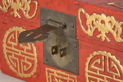 Chinese Export Red Lacquered Box
