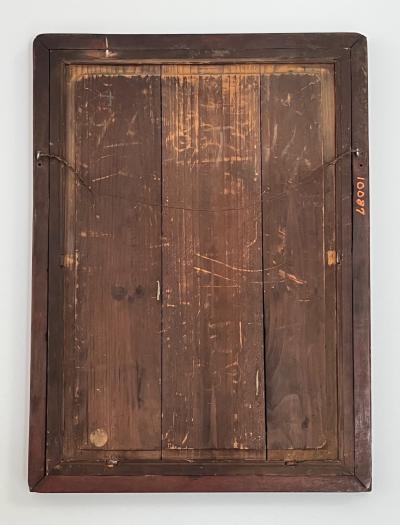 Chinese Export Reverse Glass Portrait Painting of an Opium Maiden circa 1880