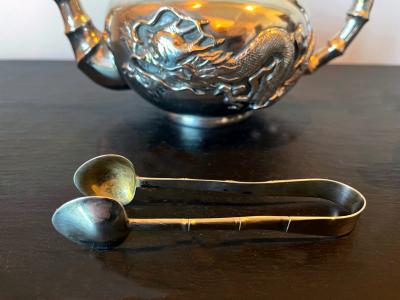 Chinese Export Silver Tea Set with Original Box Zee Wo