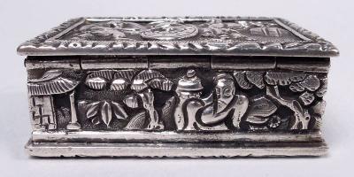 Chinese Export Silver Vinaigrette by Canton Retailer Cutshing
