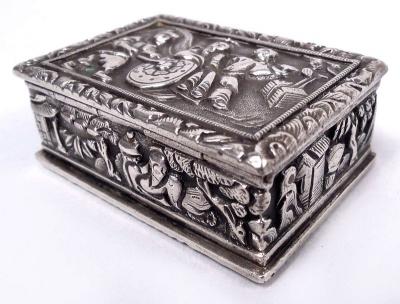 Chinese Export Silver Vinaigrette by Canton Retailer Cutshing