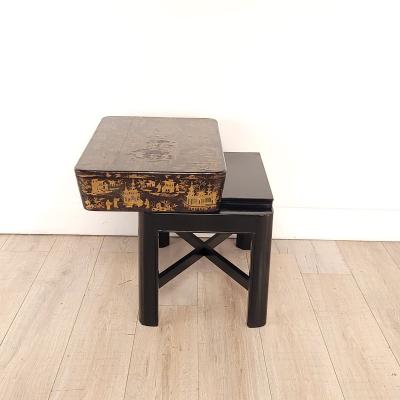 Chinese Export Work Box on Later Custom Stand 19th century
