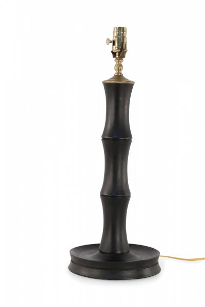 Chinese Faux Bamboo Wooden Table Lamp