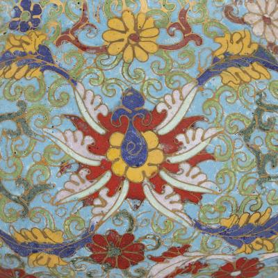 Chinese Floral Cloisonn Enamel and Ormolu Vase for Islamic Market