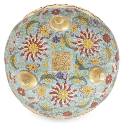 Chinese Floral Cloisonn Enamel and Ormolu Vase for Islamic Market