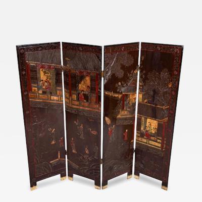 Chinese Four Fold Screen