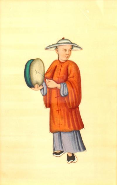 Chinese Gauche Traditional Figure Paintings