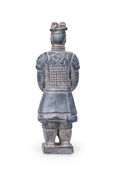 Chinese Gray Ceramic Figure Depicting a Dignitary