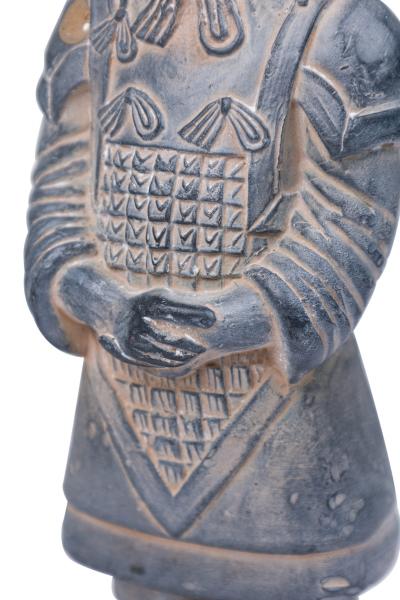 Chinese Gray Ceramic Figure Depicting a Dignitary