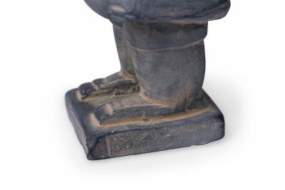 Chinese Gray Ceramic Figure Depicting a Dignitary