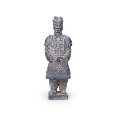 Chinese Gray Ceramic Figure Depicting a Dignitary