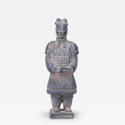 Chinese Gray Ceramic Figure Depicting a Dignitary