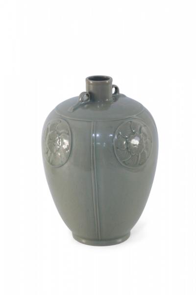 Chinese Gray Incised Meiping Porcelain Vase