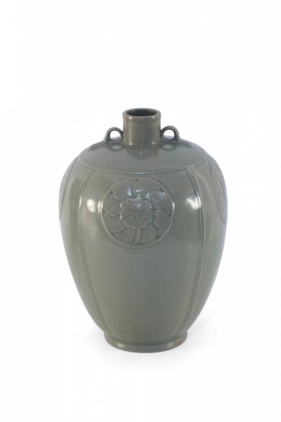 Chinese Gray Incised Meiping Porcelain Vase