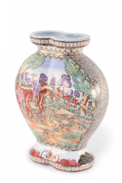 Chinese Guangzhou Dog Hunt Scene Conjoined Vase