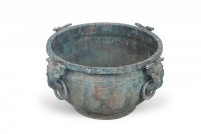 Chinese Han Dynasty Style Patinated Bronze Pot