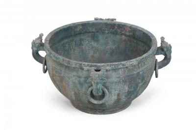 Chinese Han Dynasty Style Patinated Bronze Pot