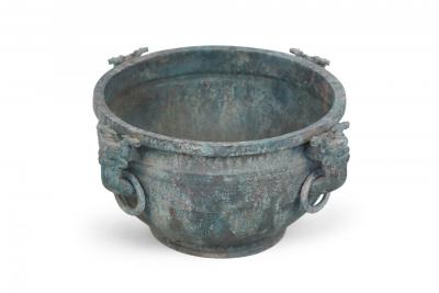 Chinese Han Dynasty Style Patinated Bronze Pot
