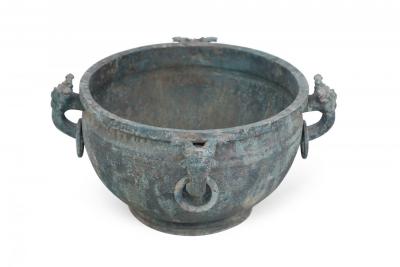 Chinese Han Dynasty Style Patinated Bronze Pot