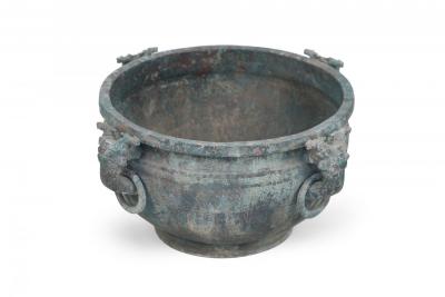 Chinese Han Dynasty Style Patinated Bronze Pot