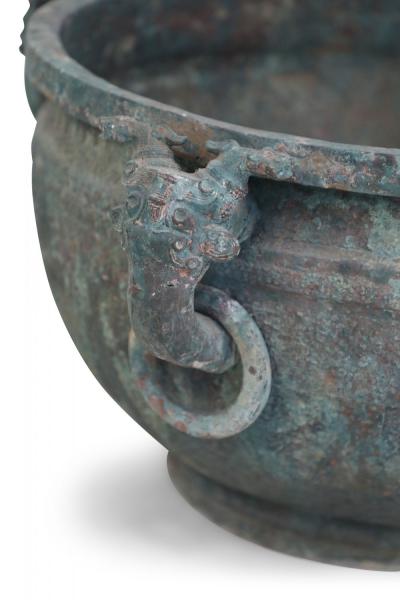 Chinese Han Dynasty Style Patinated Bronze Pot