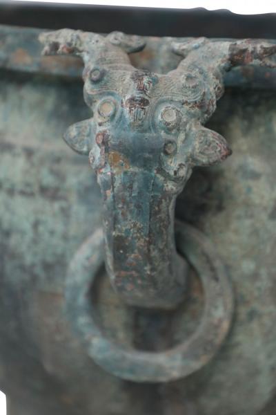 Chinese Han Dynasty Style Patinated Bronze Pot