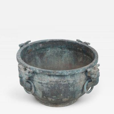 Chinese Han Dynasty Style Patinated Bronze Pot