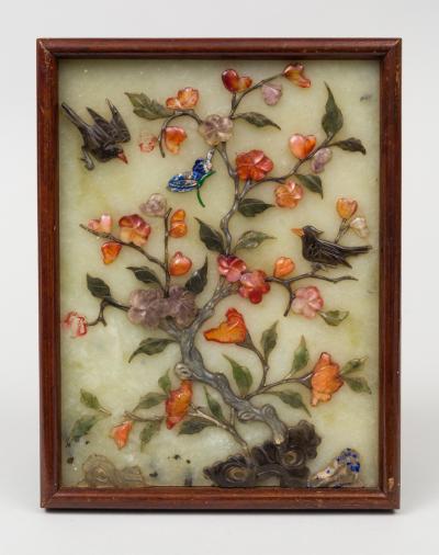 Chinese Hardstone Plaque